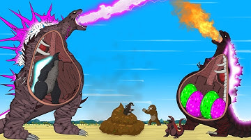 If GODZILLA vs KONG GIANT SHIN GODZILLA MINUS ONE   Story of Transformation  Godzilla Cartoon