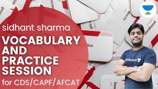English Vocabulary & Practice Session | English for CDS/CAPF AC Exams | English by Sidhant Sharma
