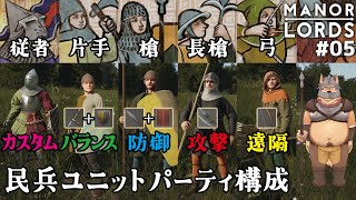 【Manor Lords】#05 民兵だけの民間軍事会社【マナー･ロード】