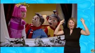 CBeebies | Sign Zone: LazyTown - S02 Episode 6 (Snow Monster, UK Dub)