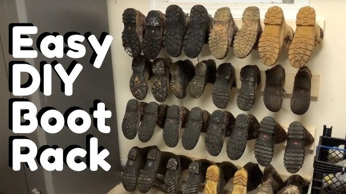 Build your own inexpensive boot rack that can store up to 8 pairs of boots!  - Your Projects@OBN