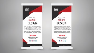How to Create a Professional Roll up Banner Design in Photoshop Tutorial 2019