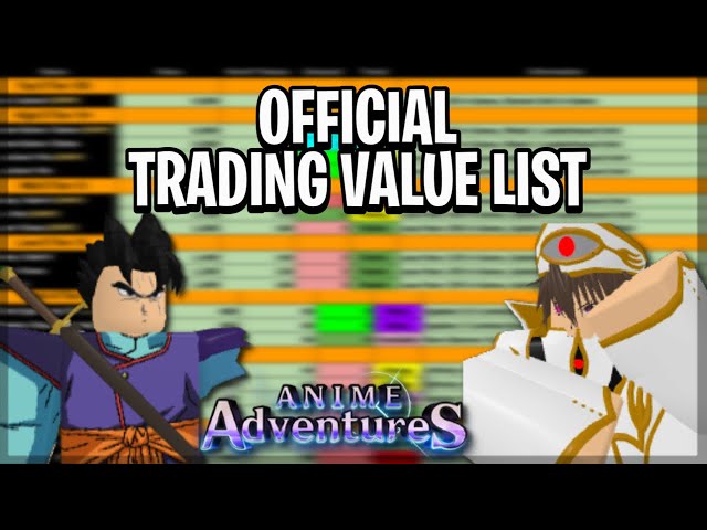 UPDATED] *NEW* TRADING TIER/VALUE LIST! Anime Adventures 