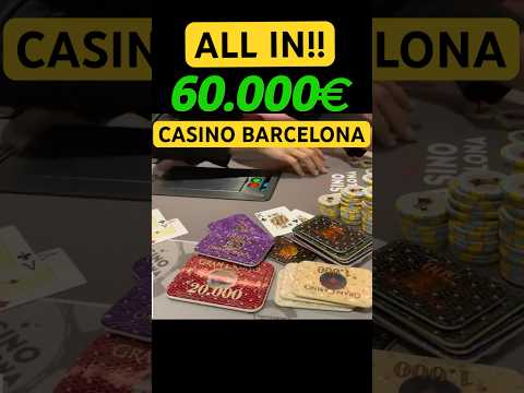 🔥ALL IN POR 60K EN CASINO BARCELONA🔥 #poker # #dinero #estrategiaspoker #exito #pokerlive #casino