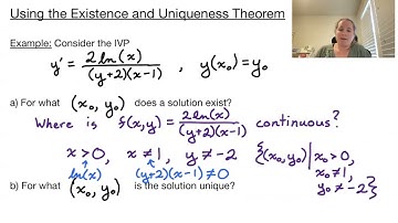 DiffEQ Section 2.3, part 2: Using the Existence and Uniqueness Theorem