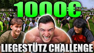 Die 1000€ Liegestütze Challenge | Wer Schafft Die Meisten Liegestütze? Sascha Huber Vs. Zuschauer