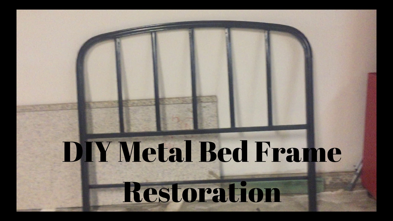 Diy Metal Bed Frame Restoration, How To Make A Metal Bed Frame Look Antique