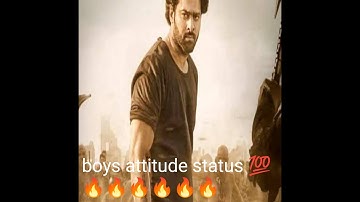 Prabhas Top🔥Level Attitude Status 😎  💯 Boy Attitude Whatsapp Status Saaho Movie Status Scene