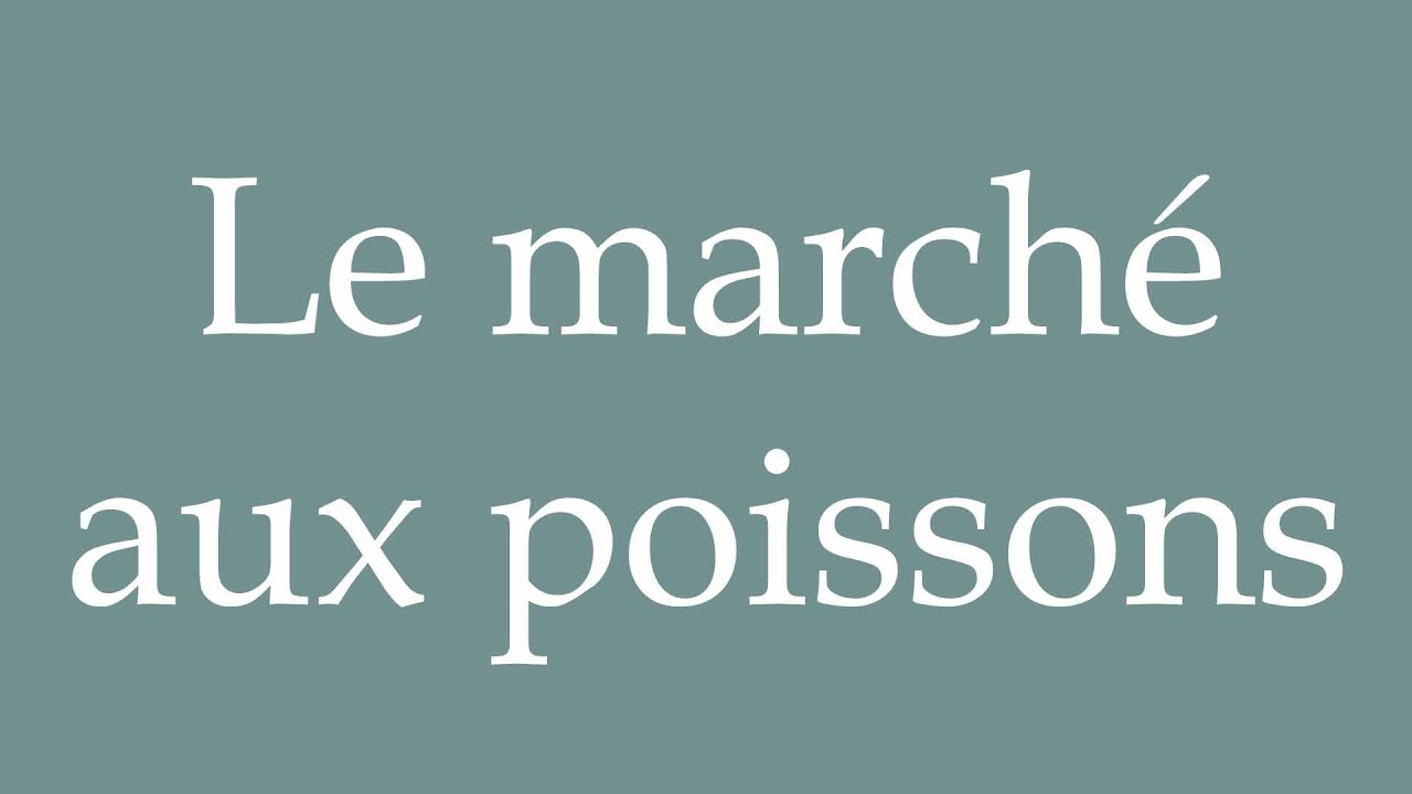 Le marché aux poissons: Vente de poissons aux particuliers à