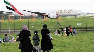 Emirates Boeing 777 takeoff from Birmingham international airport [BHX/EGBB] Plane-spotting