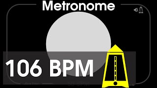 106 BPM Metronome - Allegretto - 1080p - TICK and FLASH, Digital, Beats per Minute