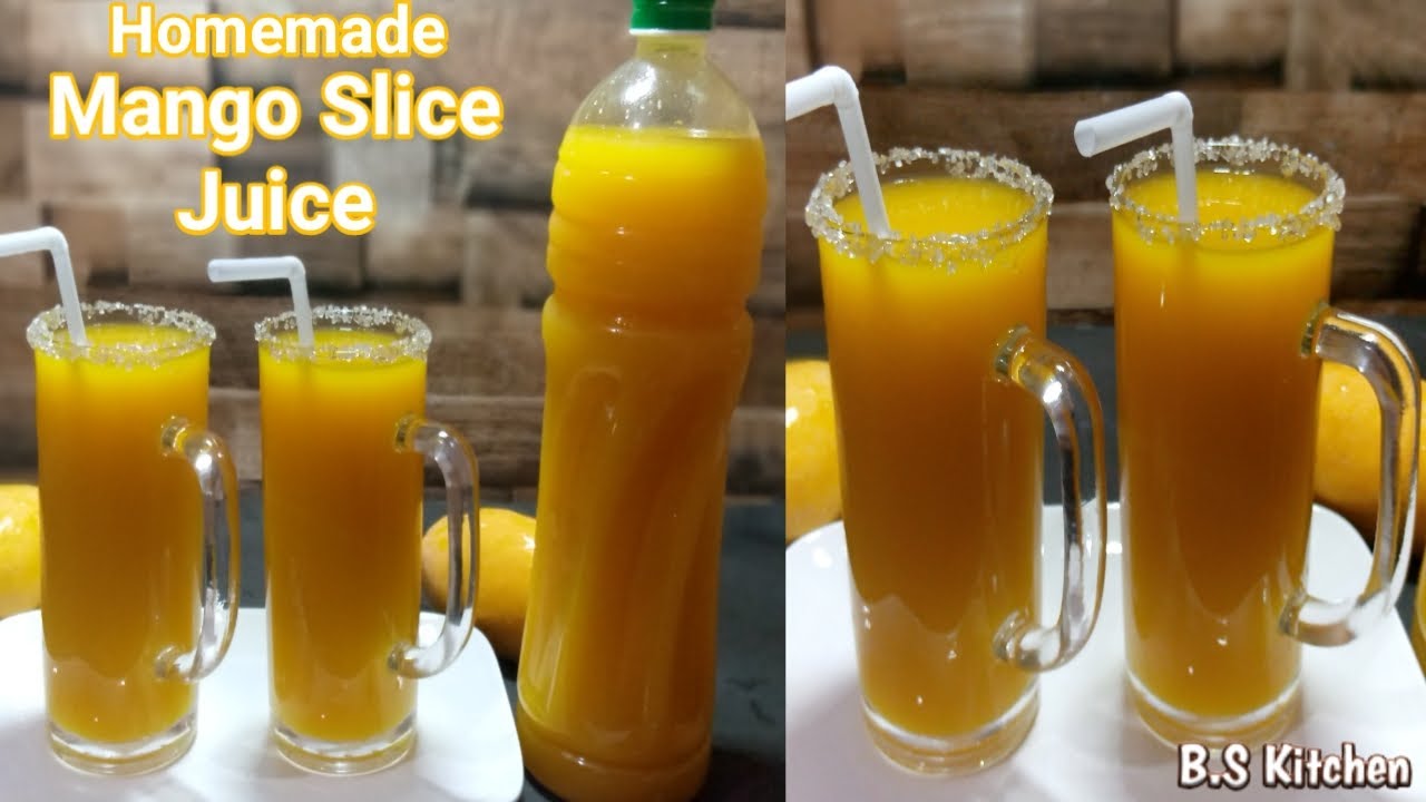 Homemade Mango Slice JuiceMaaza JuiceHow to make mango frooti juiceEasy to make Mango pulpy