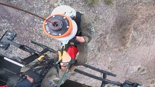 Lapel: NMSP rescues hiker in first high angle hoist mission near Cabezon Peak