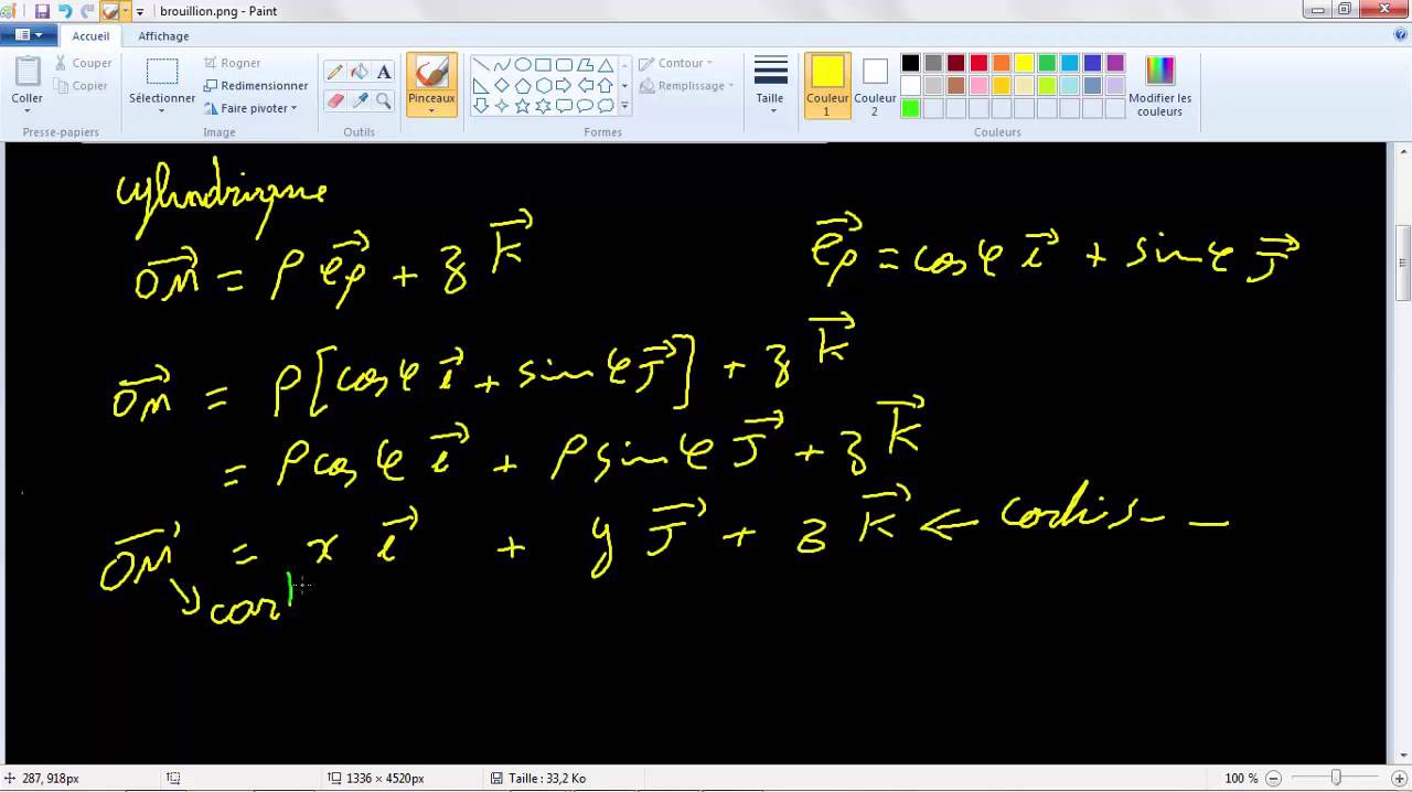 12 Coordonnées Cylindriques Vecteur Position Transformation — free download