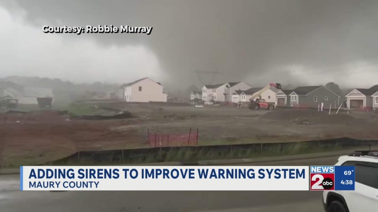 Maury County adding tornado sirens to improve warning system - YouTube