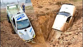#offroad #4x4 Off-road Vehicles Vs Deep Mud Hole & Climbing Battle | Tumhome #11 at Mahasarakham