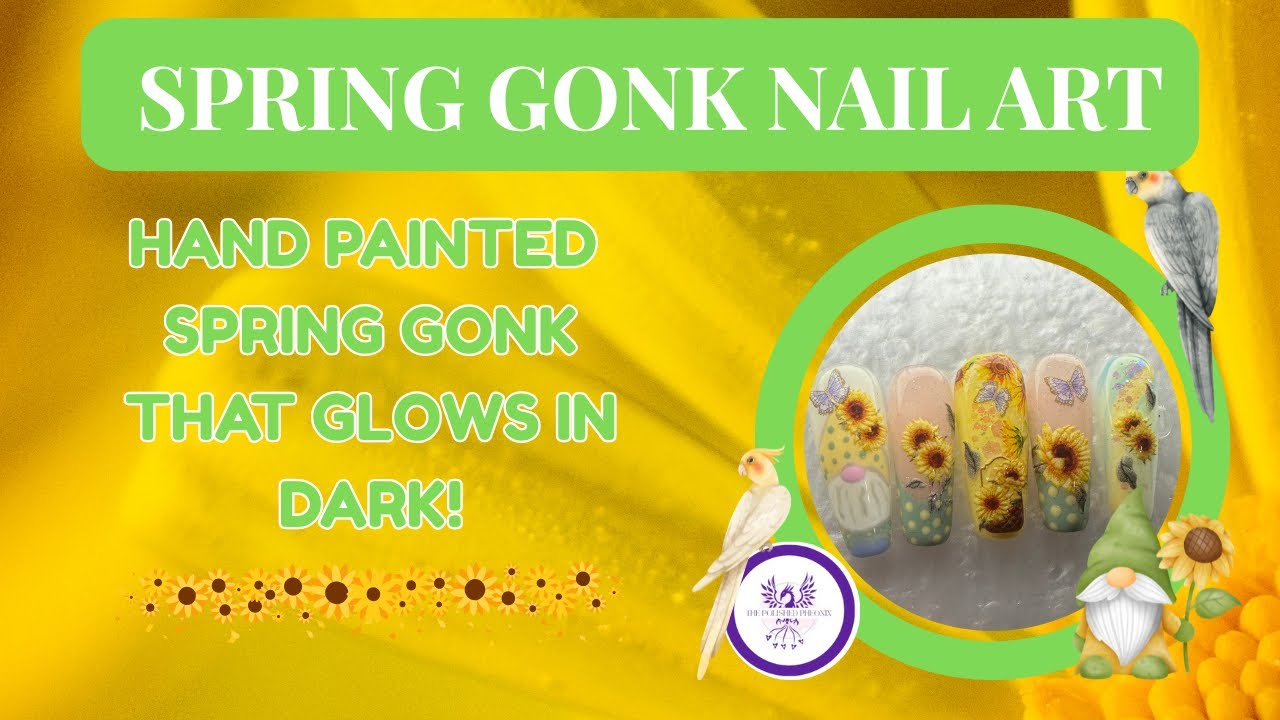 SPRINGTIME GONK NAIL ART - THAT GLOW!