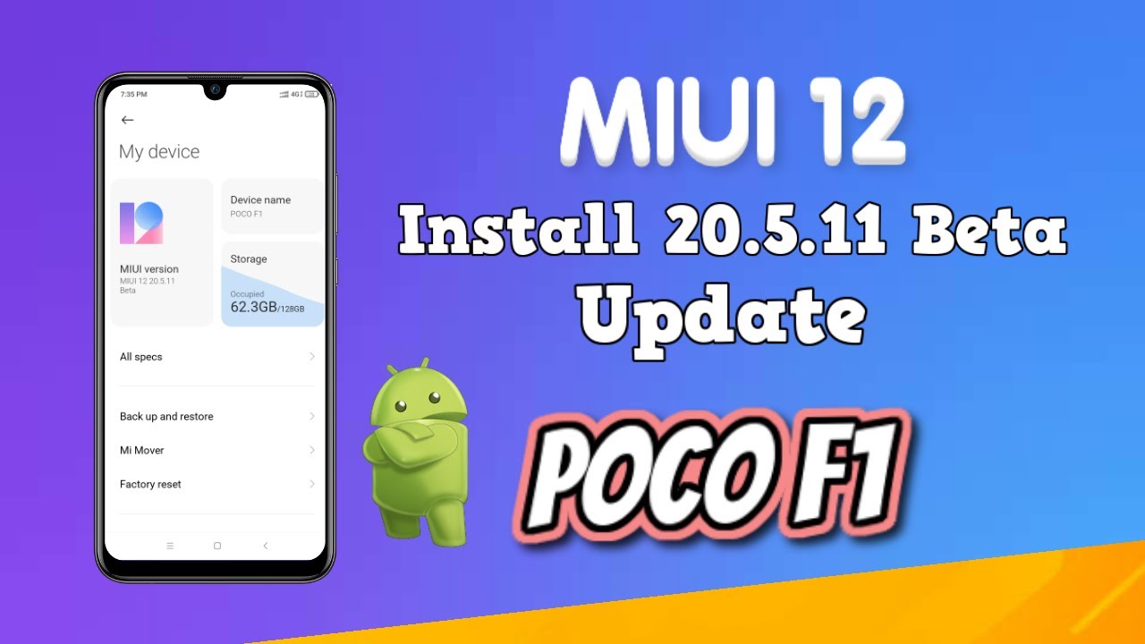 Install MIUI 12 20.5.11Beta|| Poco F1 - YouTube