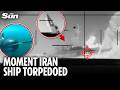 Moment US submarine SINKS Iranian warship with huge torpedo strike in Indian Ocean