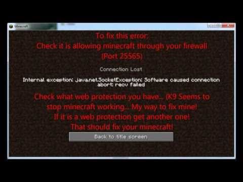Minecraft Error Fix!