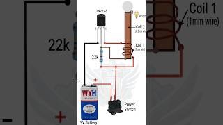 ⚡ Tesla Coil बनाने का Diagram | Easy Explanation in Hindi 🤯 #Shorts #automobile #voltguidesrc #facts