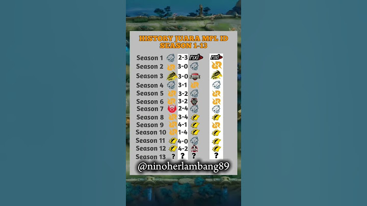 HISTORY JUARA MPL ID SEASON  1-12 [ SIAPAKAH JUARA MUSIM 13 ? ] - MOBILE LEGENDS