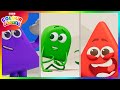 Compilado de curtas dos Colourblocks | Crianças aprendem as cores | Colourblocks