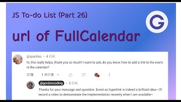 JS To-do List #26 url of FullCalendar