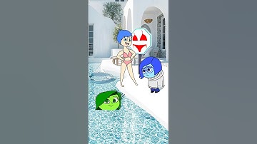 Help Anger get into the swimming pool with Joy | Inside Out 2 #animation