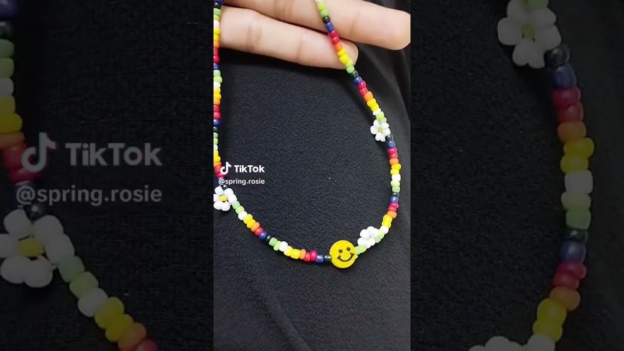 Handmade smiley VSCO necklaces style ☺️