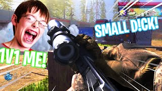 TRASH TALKER GETS DESTROYED IN A 1V1 ON MODERN WARFARE! (SO TOXIC!)