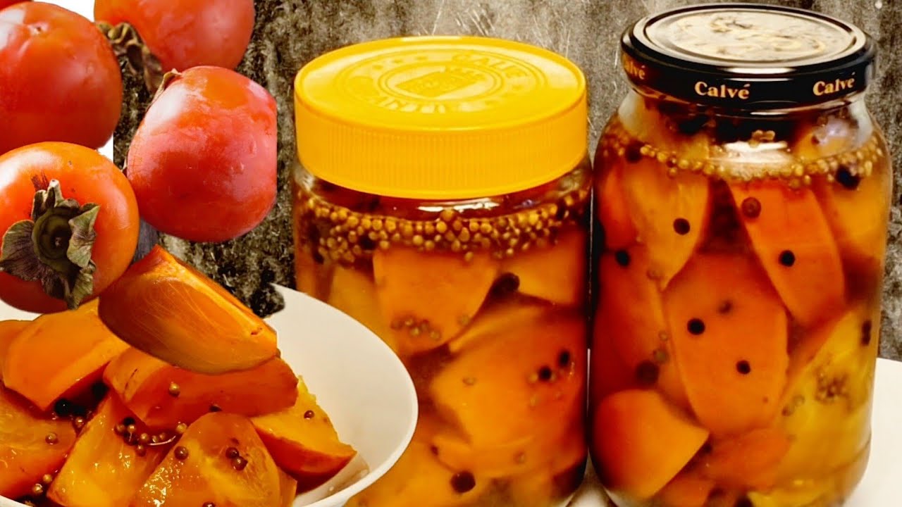 PICKLES DE FRUIT:Comment Je Réalise Les Pickels De Kaki