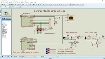 Circuito de comando de portão eletrônico com PIC16F628A