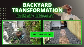 Backyard Transformation | Sump Pump Drainage System & Hardscape