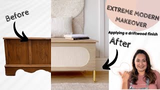 Extreme Modern Cedar Chest Makeover Using A Driftwood Technique | Furniture Flip