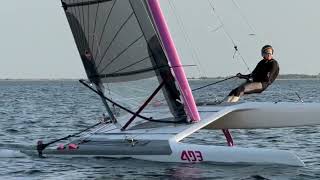 Foiling A Class Catamarans are Prettier in Pink