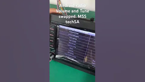 Android radio Volume and Tune Swapped control. Encoder settings
