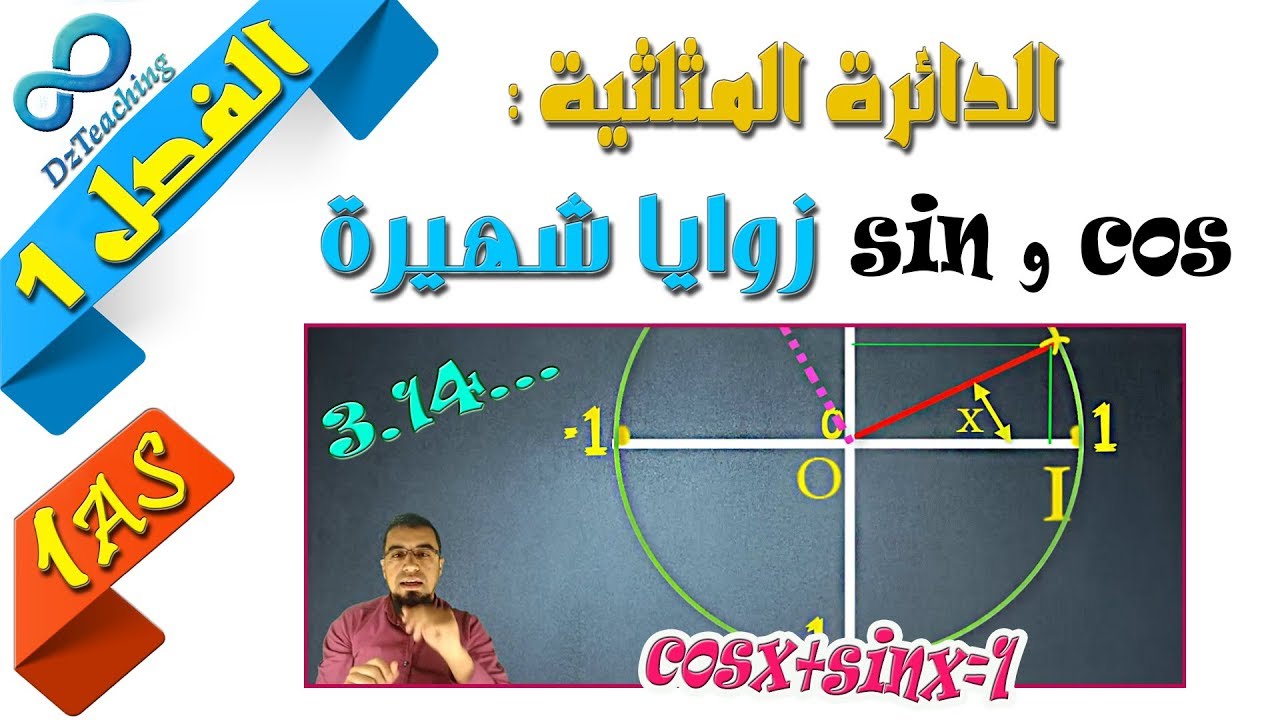 السنة أولى ثانوي - علمي - [الحصّة 66] الدائرة المثلثية وكل ما يخصها من علاقات مثلثية (هام جدا)
