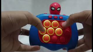 Speed Push Game Machine - Spiderman Pop it collection with satisfying unboxing video