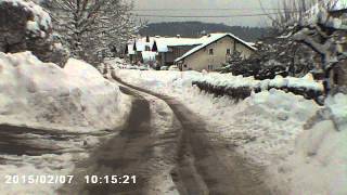 Zima zima bela :) 49 cm snega (avto kamera)