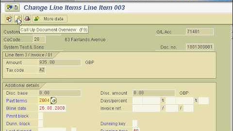 SAP FICO GL - FB09 Change line item