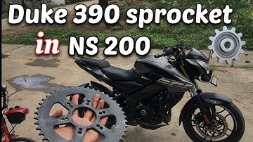 Duke 390 Chain Sprocket In NS 200 | NS200 Power increase 🔥