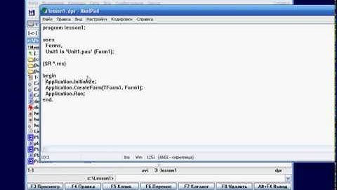 Программирование в Delphi Lesson 1 (Форма; Свойства и события)