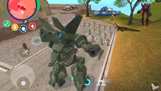 Rope Hero: Vice Town (Aircraft Transformers Fight in Army Base) Army Man Group - Android Gameplay HD