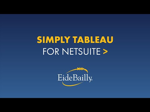 Vídeo: NetSuite s'integra amb Tableau?