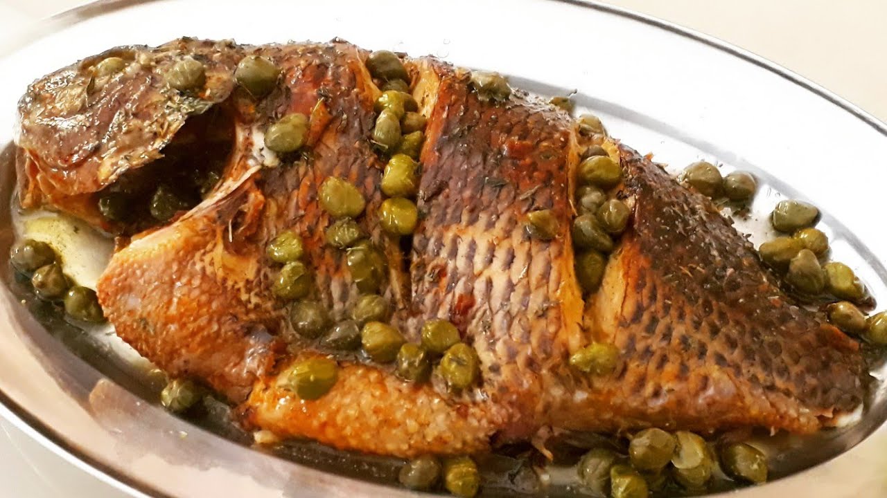 Como fazer Tilápia no forno ao Molho de Manteiga e Alcaparras. 