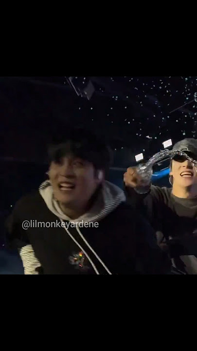 Jongho squirting water all over his Hyungs on stage 😂😂🙏 #ateez #jongho #yunho #yeosang #mingi #san