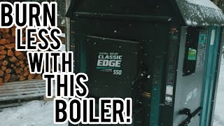 Burning Less  Central Boiler Classic Edge 550