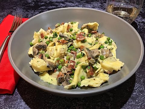 Creamy Tortellini Boscaiola Recipe • Great Pasta Dish!