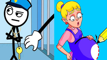 Thief Puzzle vs Draw Puzzle - Satisfying Android , iOS Gameplay All Levels